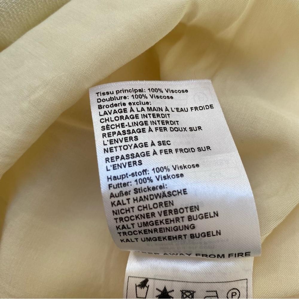 ba&sh NWOT Plaza Embroidered Bell Sleeve Mini Dress Ecru Size S / US 6 - Picture 11 of 12